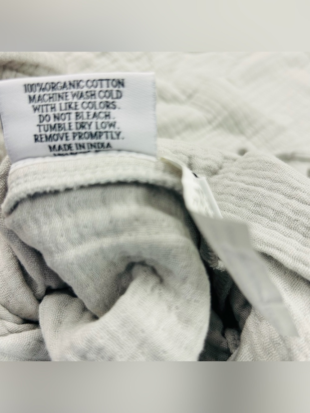 QUINCE Organic Cotton Gauze Duvet Cover Set King/Cal King Light Grey 8187 - Picture 12 of 13